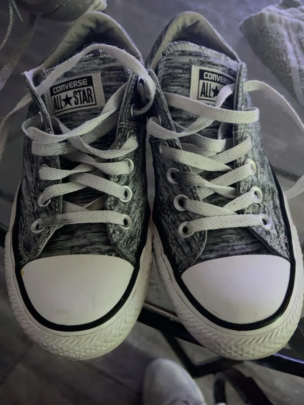 Converse Kids Gray Knit All Star Low Top Sneakers